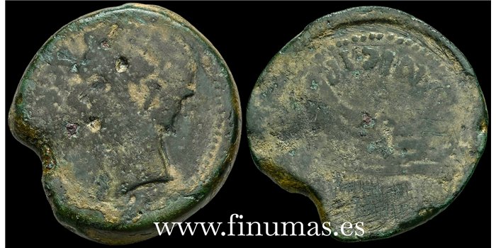 GADES (CADIZ) SESTERCIO EPOCA AUGUSTO. 27 a.C. a 14 d.C.