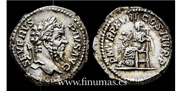 SEPTIMIO SEVERO DENARIO 210 d.C ROMA