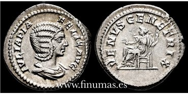 JULIA DOMNA DENARIO 211-217 d.C. ROMA