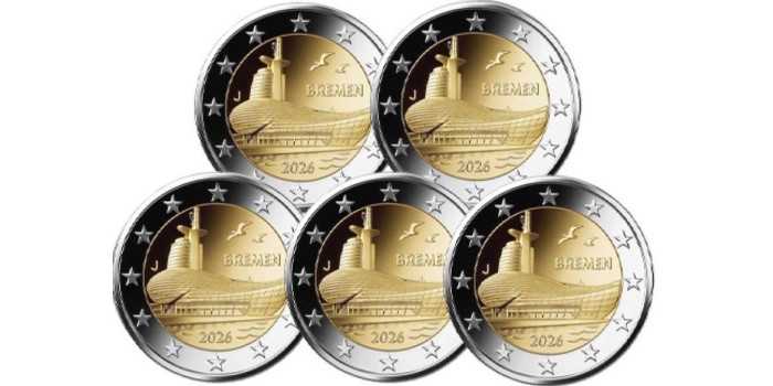 2 EUROS CONMEMORATIVOS ALEMANIA 2026 "BREMEN"