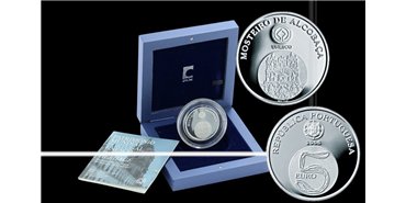 PORTUGAL K-779A.- 5 EUROS 2005 UNESCO - ALCOBAçA. PLATA - PROOF