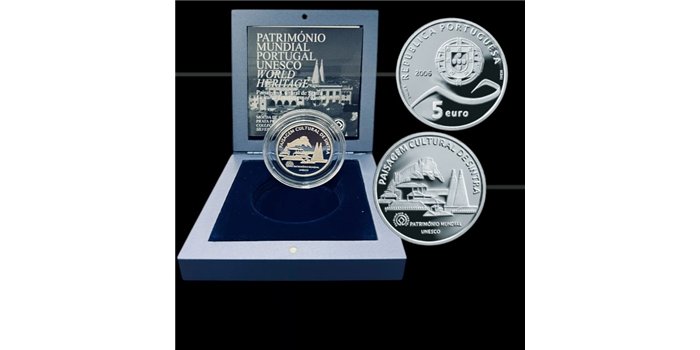 PORTUGAL K-769A.- 5 EUROS 2005 UNESCO - SINTRA. PLATA - PROOF