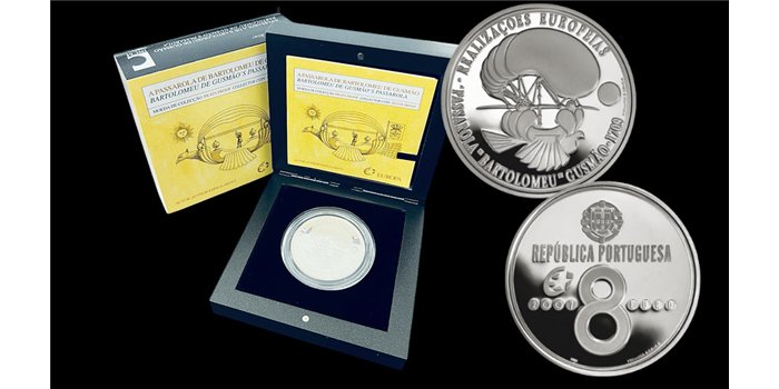 PORTUGAL K-822A.- 8 EUROS 2007 PASSAROLA. 1 Oz. PLATA - PROOF