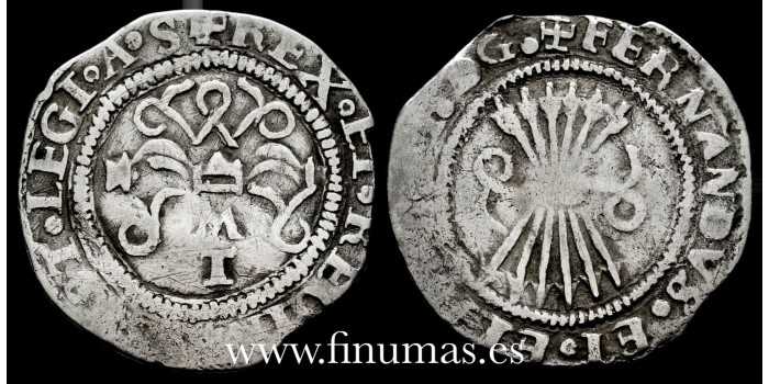 Cy02475.- REYES CATOLICOS 1/2 REAL N.D. TOLEDO M. MBC-. PLATA