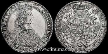 AUSTRIA - K-0372 - THALER 1705 KARL III JOSEF. OLMUTZ. EBC+. - PLATA