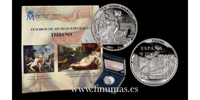 2013 TESOROS MUSEOS TIZIANO - VENUS Y ADONIS. PROOF - PLATA