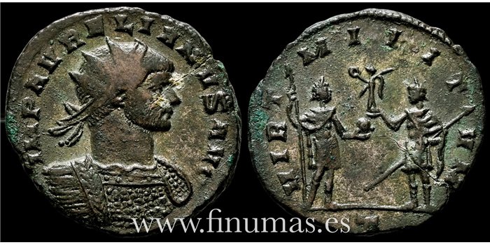 AURELIANO 270-75  d.C. Antoniniano - Virt Militum- Ceca: Roma -MBC+