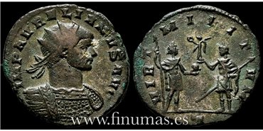AURELIANO 270-75  d.C. Antoniniano - Virt Militum- Ceca: Roma -MBC+