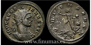 Aureliano 270-75. d.C. Antoniniano -Oriens Avg.- Ceca : Roma - MBC