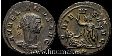 Aureliano 270-75. d.C. Antoniniano -Oriens Avg.- Ceca : Siscia- EBC