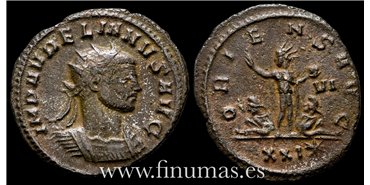 Aureliano 270-75. d.C. Antoniniano -Oriens Avg.- Ceca : Roma - MBC