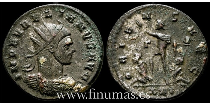 Aureliano 270-75. d.C. Antoniniano -Oriens Avg.- Ceca : Roma - MBC