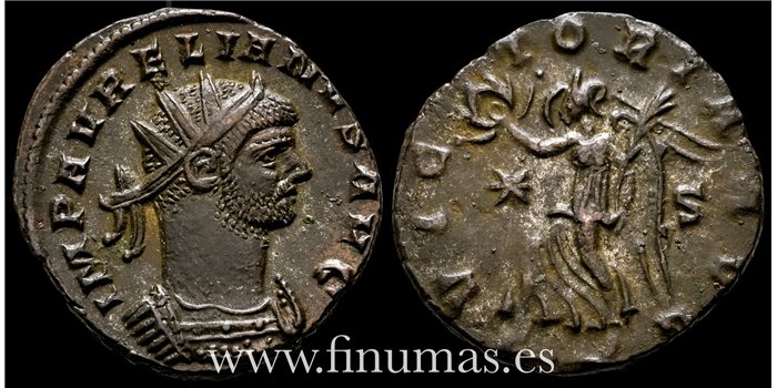 Aureliano 270-75. d.C. Antoniniano -Victoria Avg.- Ceca : Roma - MBC