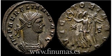 Aureliano 270-75. d.C. Antoniniano -Victoria Avg.- Ceca : Roma - MBC