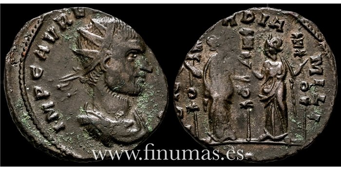 Aureliano 270-75. d.C. Antoniniano -Concordia Mili.- Ceca : Roma - MBC