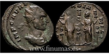 Aureliano 270-75. d.C. Antoniniano -Concordia Mili.- Ceca : Roma - MBC