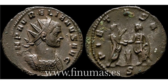 Aureliano 270-75. d.C. Antoniniano -Pietas Avg.- Ceca : Milan - MBC