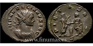 Aureliano 270-75. d.C. Antoniniano -Pietas Avg.- Ceca : Milan - MBC