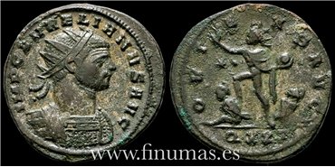 Aureliano 270-75. d.C. Antoniniano -Oriens Avg.- Ceca : Roma - EBC