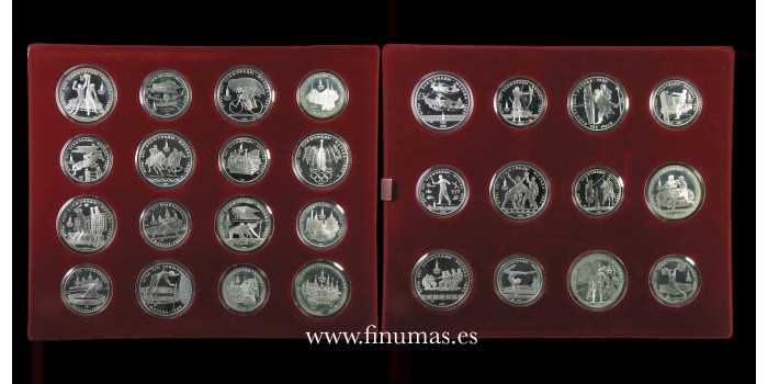 RUSIA - K-P012S - OLIMPIADAS MOSCU 1980 COMPLETO. 700gm. PLATA