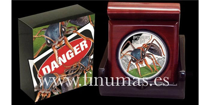 TUVALU K-265.-  1 DOLLAR 2015. - Deadly & Dangerous - Hormiga Bala. Plata - PROOF