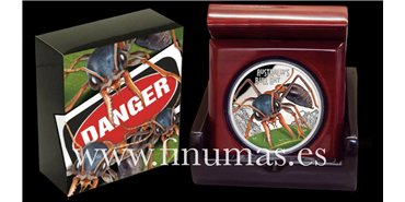 TUVALU K-265.-  1 DOLLAR 2015. - Deadly & Dangerous - Hormiga Bala. Plata - PROOF