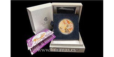 MACAO k-142.- 20 PATACAS 2008 Calendario Lunar. Año de la Rata. Plata - PROOF