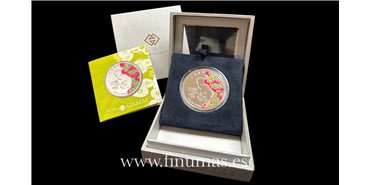 MACAO k-156.- 20 PATACAS 2010 Calendario Lunar. Año del Tigre. Plata - PROOF