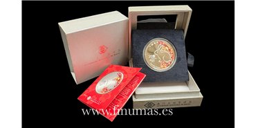 MACAO k-159.- 20 PATACAS 2011 Calendario Lunar. Año del Conejo. Plata - PROOF