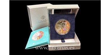 MACAO k-167.- 20 PATACAS 2014 Calendario Lunar. Año del Caballo. Plata - PROOF