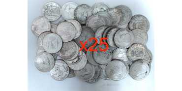 INVERSION.-  LOTE 25 PIEZAS x 5 PESETAS/DURO PLATA