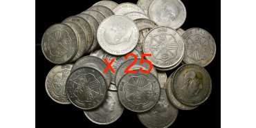 INVERSION.-  LOTE 25 PIEZAS 100 PESETAS FRANCO PLATA