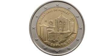 2 EURO COMMEMORATIVE COINS SPAIN 2026 "POBLET"