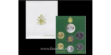 VATICANO - K-213/19- SET OFICIAL VATICANO 7 VALORES 1989