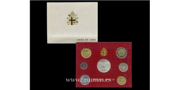 VATICANO - K-244/50- SET OFICIAL VATICANO 7 VALORES 1993