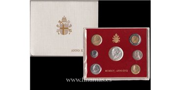 VATICANO - K-262/68- SET OFICIAL VATICANO 7 VALORES 1995