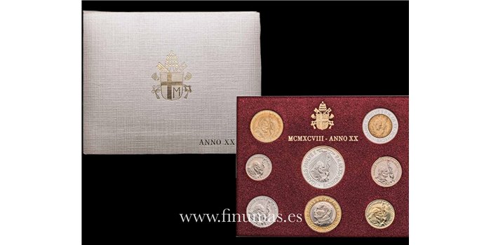 VATICANO - K-293/300- SET OFICIAL VATICANO 8 VALORES 1998
