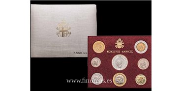 VATICANO - K-293/300- SET OFICIAL VATICANO 8 VALORES 1998