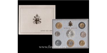 VATICANO - K-305/12- SET OFICIAL VATICANO 8 VALORES 1999