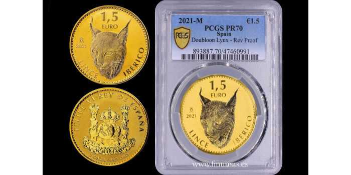 2021 - MONEDA DE ORO 1 Onza. LINCE IBERICO. PCGS-PR70