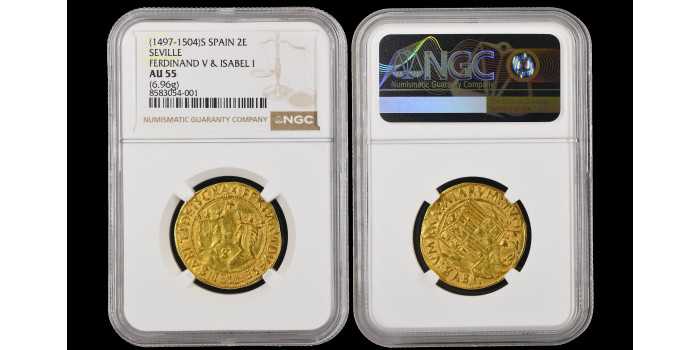 Cy02778.- REYES CATOLICOS DOBLE EXCELENTE SEVILLA '+' S. - GOLD