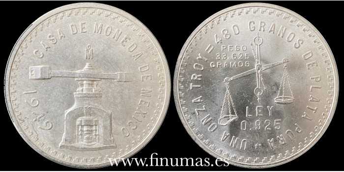 copy of MEXICO 1 OUNCE SILVER BALANCE - VARIOUS YEARS