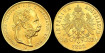 AUSTRIA - K-2269 - 8 FLORIN-20 FRANCS - 1892 - GOLD