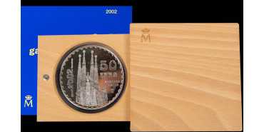2002 - 50 EUROS / CINCUENTIN GAUDI- SAGRADA FAMILIA. PROOF - PLATA