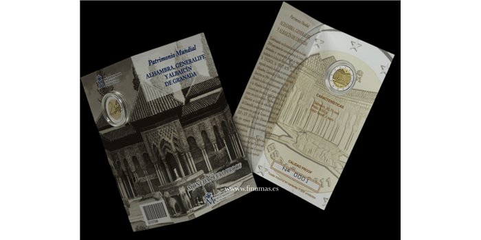 CARTERA EURO B.U. SET 2 EUROS ESPAÑA 2011 ALHAMBRA -PROOF