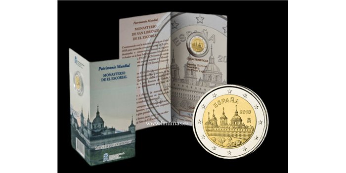 CARTERA EURO B.U. SET 2 EUROS ESPAÑA 2013 ESCORIAL -PROOF