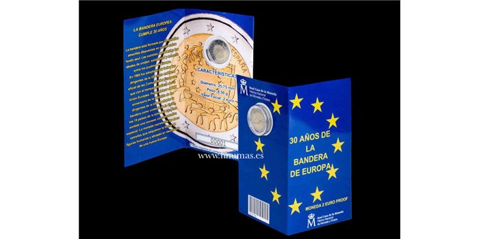 CARTERA EURO B.U. SET 2 EUROS ESPAÑA 2015 BANDERA -PROOF