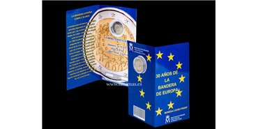 CARTERA EURO B.U. SET 2 EUROS ESPAÑA 2015 BANDERA -PROOF