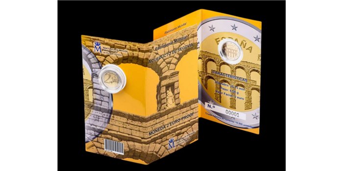 CARTERA EURO B.U. SET 2 EUROS ESPAÑA 2016 SEGOVIA -PROOF