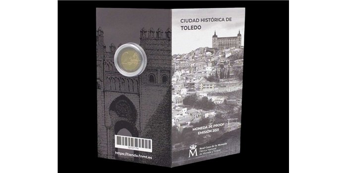 CARTERA EURO B.U. SET 2 EUROS ESPAÑA 2021 TOLEDO -PROOF